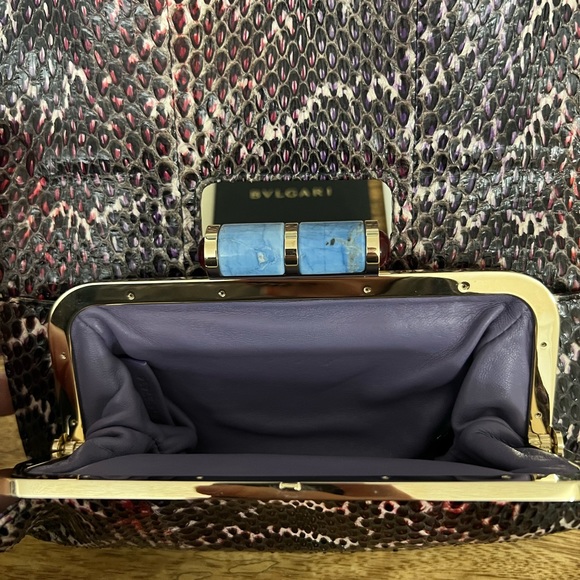 BVLGARI Rare Snakeskin Lipstick Small Clutch Bag - Picture 6 of 9